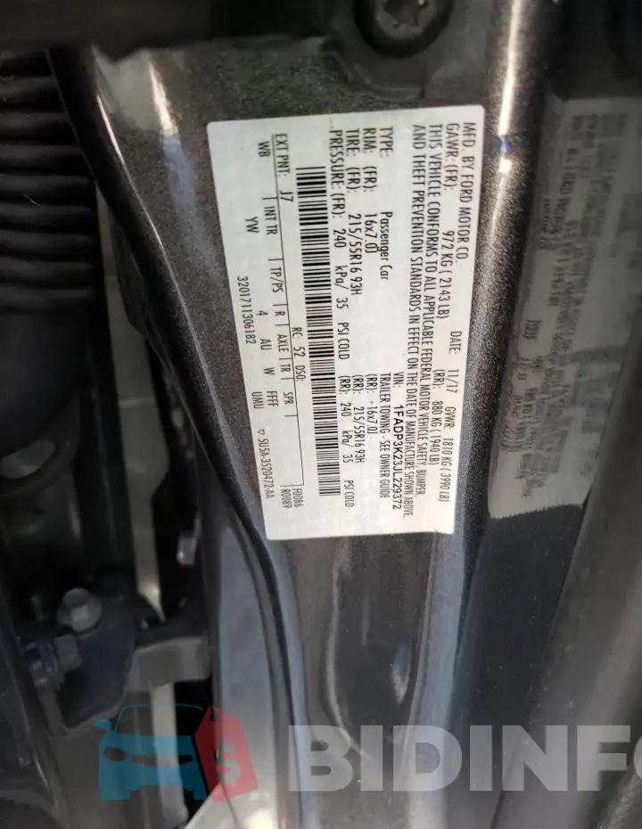 1FADP3K23JL229372 Photo# 12