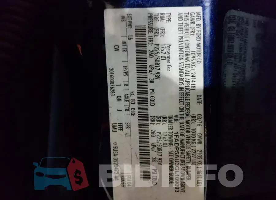 1FADP5AU3GL109093 Photo# 12