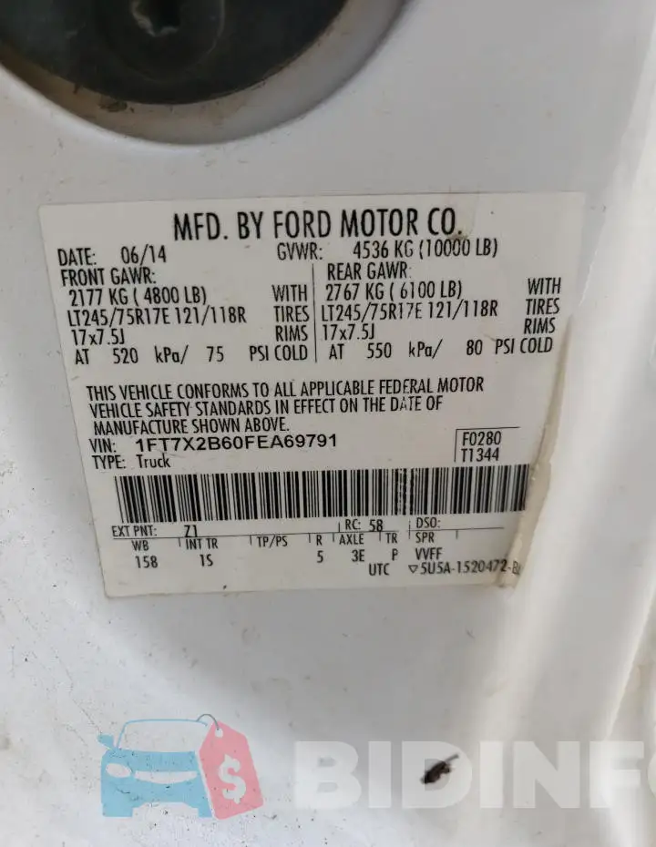 1FT7X2B60FEA69791 Photo# 12