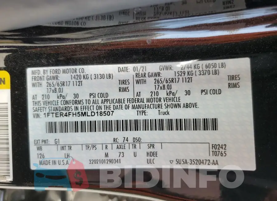 1FTER4FH5MLD18507 Photo# 13