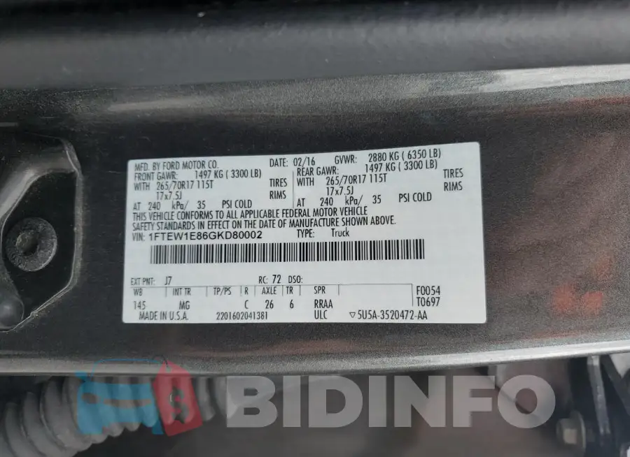 1FTEW1E86GKD80002 Photo# 12