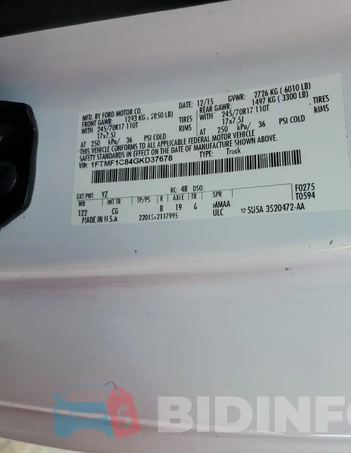 1FTMF1C84GKD37678 Photo# 12