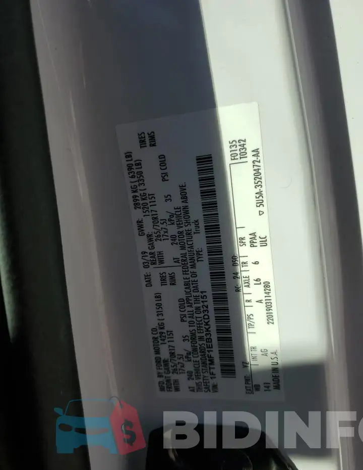 1FTMF1EB3KKD32151 Photo# 12