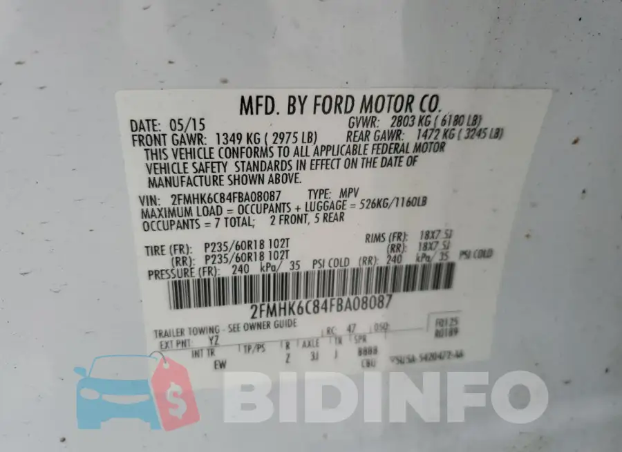 2FMHK6C84FBA08087 Photo# 13