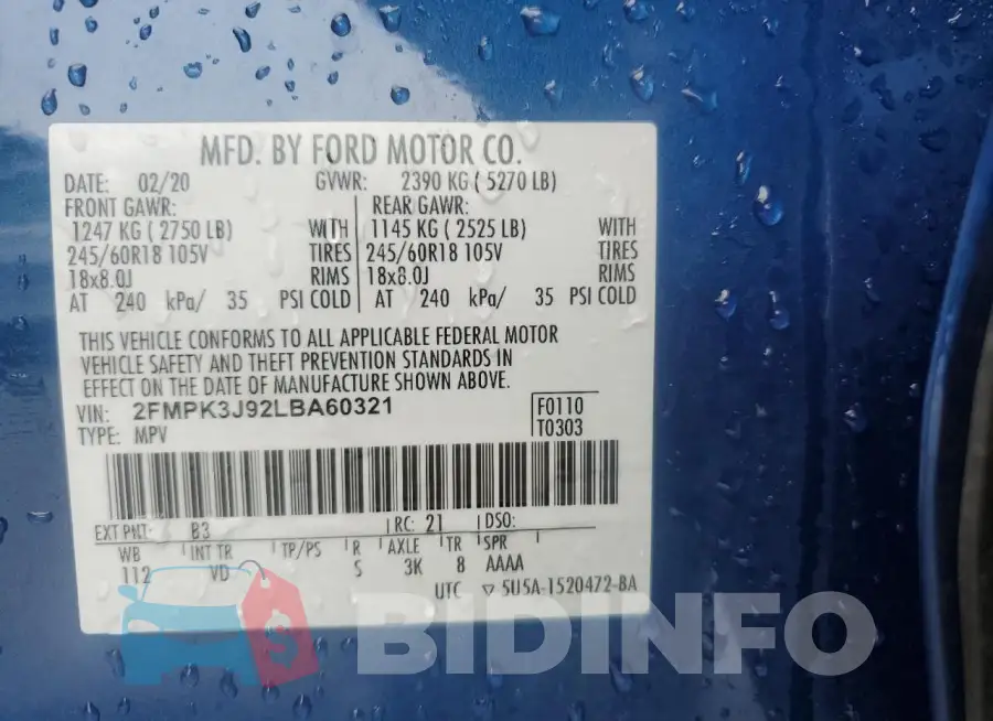2FMPK3J92LBA60321 Photo# 14