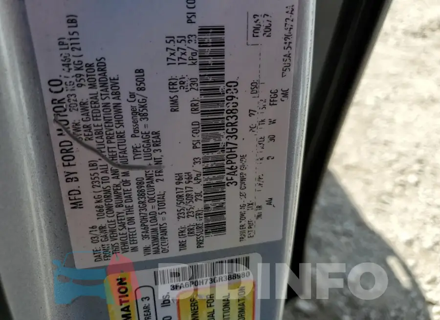 3FA6P0H73GR388980 Photo# 12
