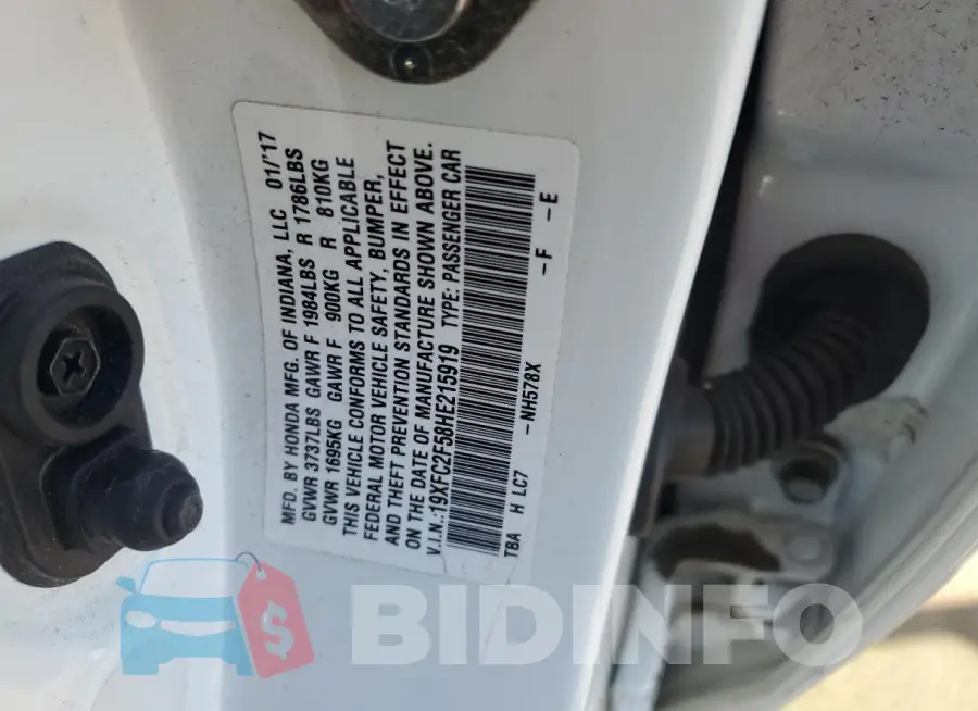 19XFC2F58HE215919 Photo# 12