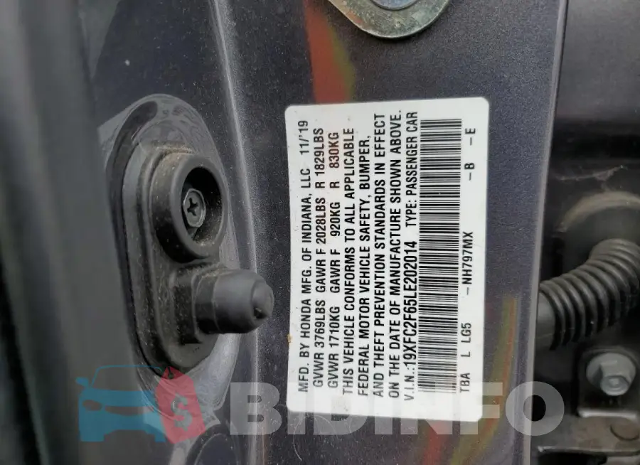 19XFC2F65LE202014 Photo# 12