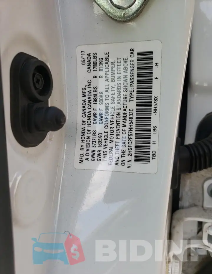 2HGFC2F57HH548330 Photo# 12