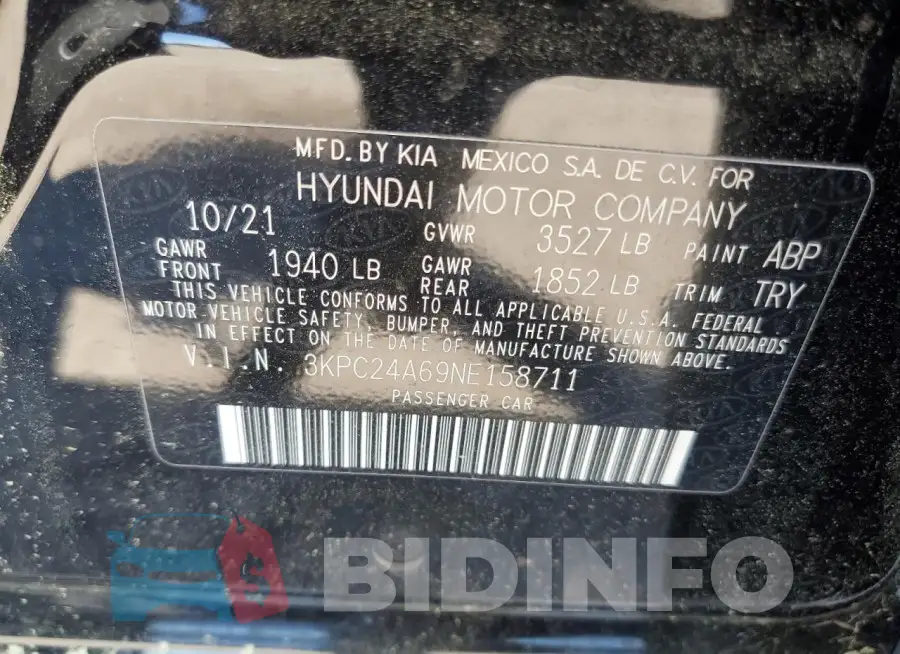3KPC24A69NE158711 Photo# 12