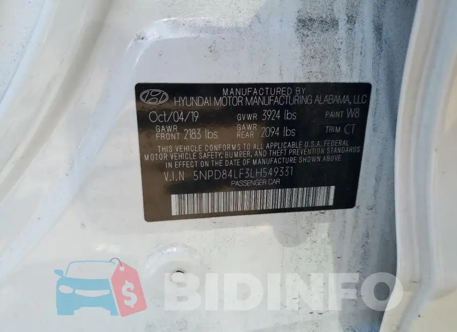 5NPD84LF3LH549331 Photo# 12