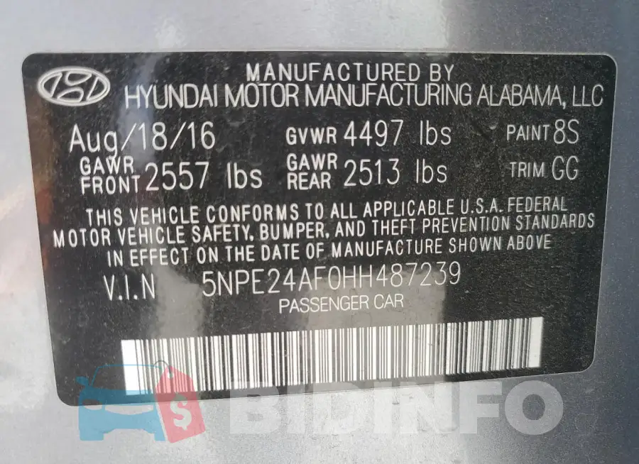 5NPE24AF0HH487239 Photo# 12