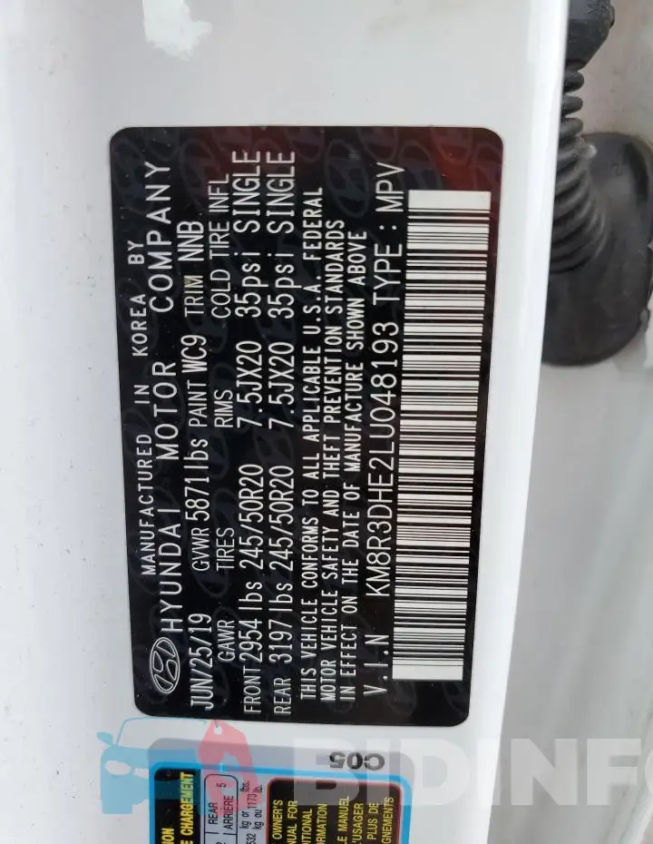 KM8R3DHE2LU048193 Photo# 13