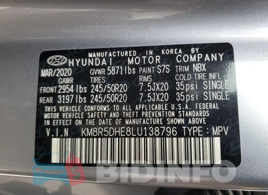 KM8R5DHE8LU138796 Photo# 13