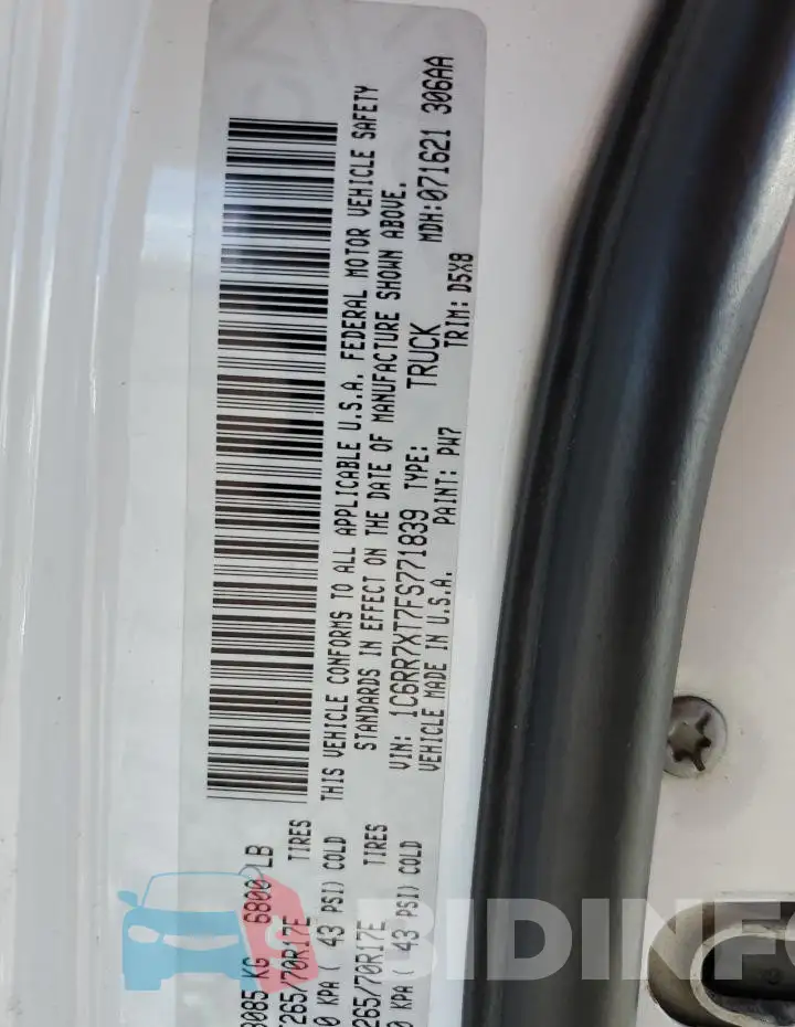 1C6RR7XT7FS771839 Photo# 12