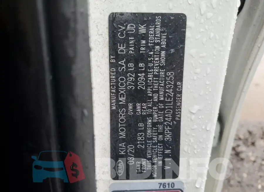 3KPF24AD1LE243258 Photo# 12