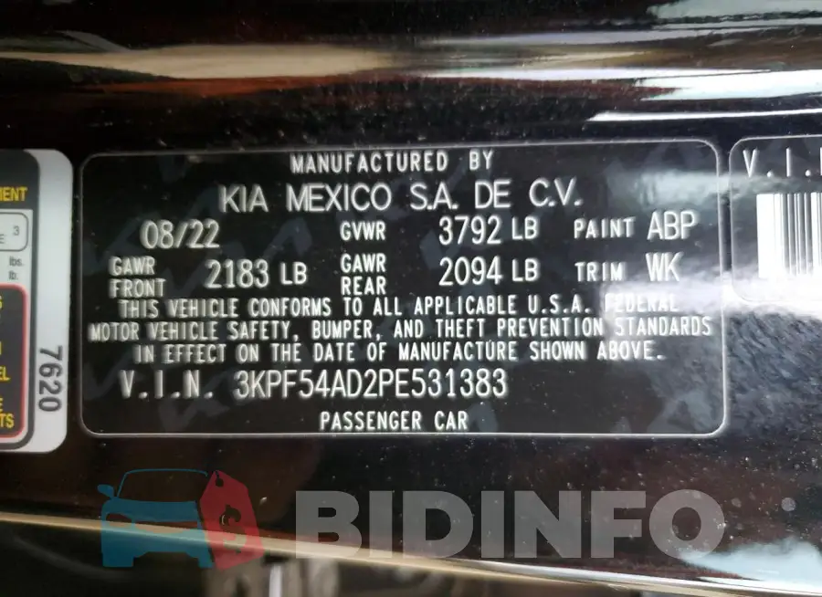 3KPF54AD2PE531383 Photo# 12