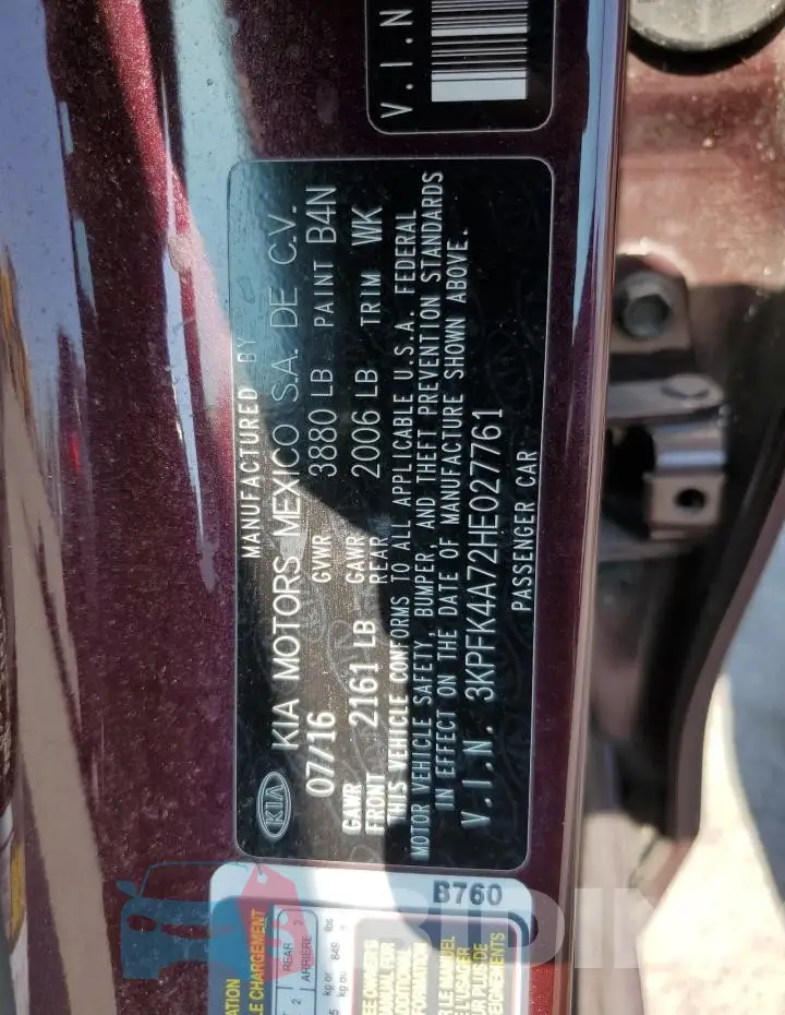 3KPFK4A72HE027761 Photo# 12