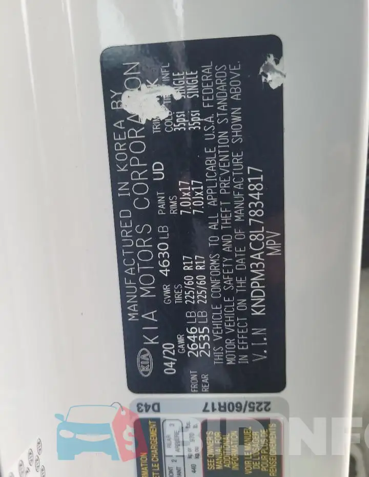 KNDPM3AC8L7834817 Photo# 13