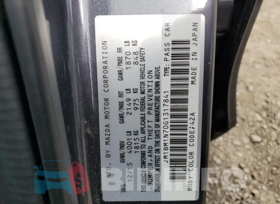 JM1BM1N70G1317841 Photo# 12