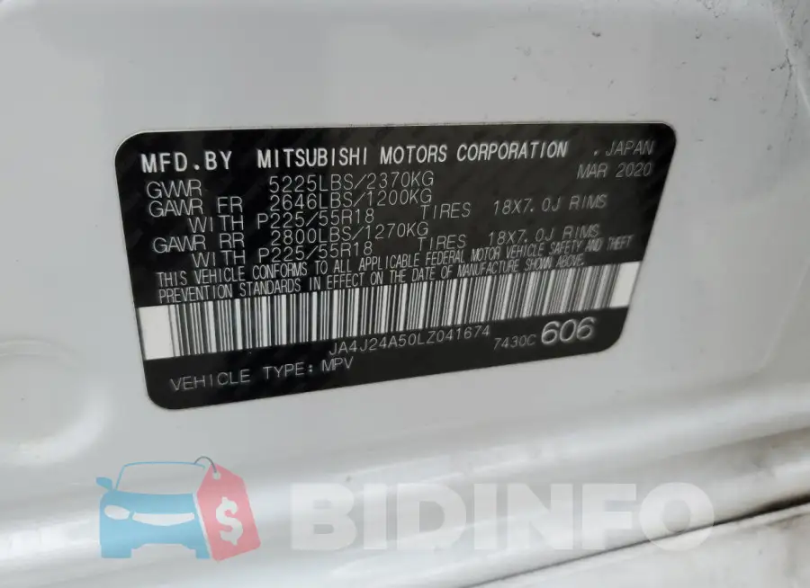JA4J24A50LZ041674 Photo# 14
