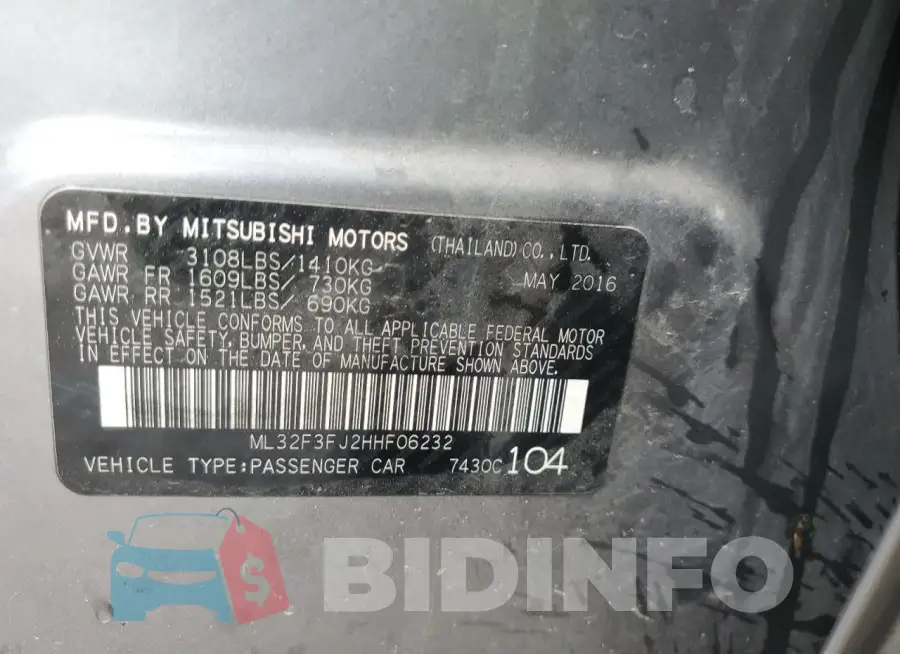 ML32F3FJ2HHF06232 Photo# 12