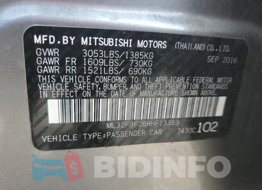 ML32F3FJ6HHF13359 Photo# 13