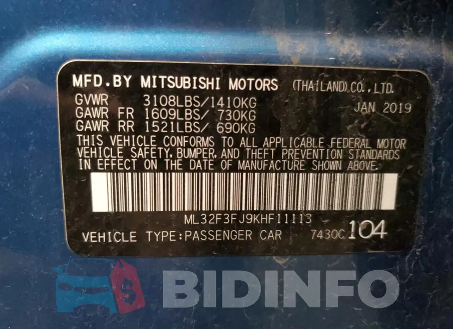 ML32F3FJ9KHF11113 Photo# 13