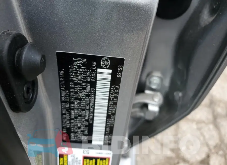 4T1K61AK2RU898583 Photo# 12