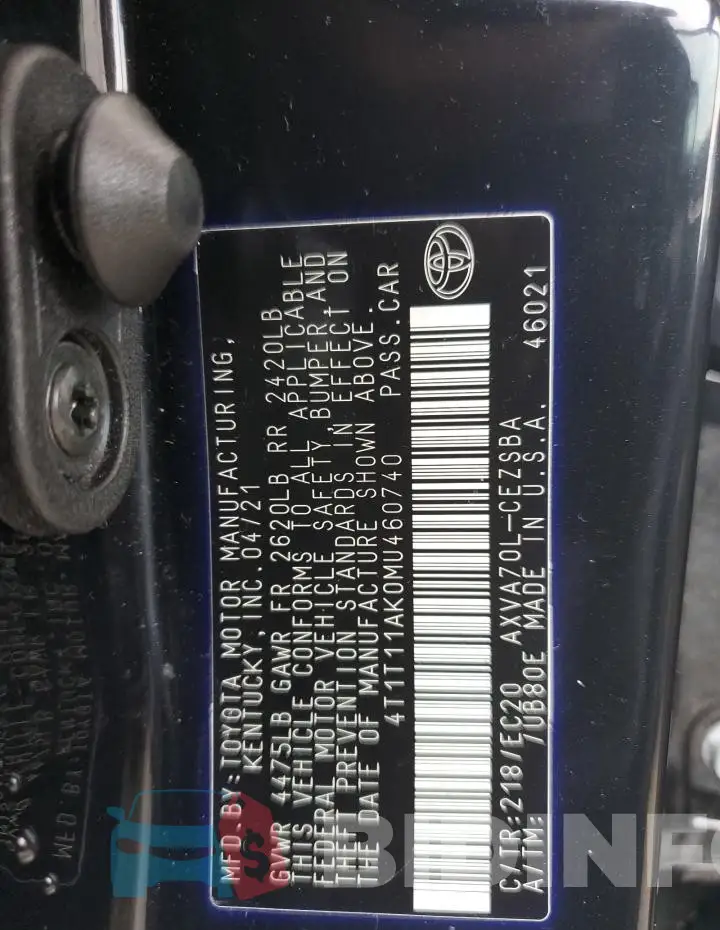 4T1T11AK0MU460740 Photo# 13