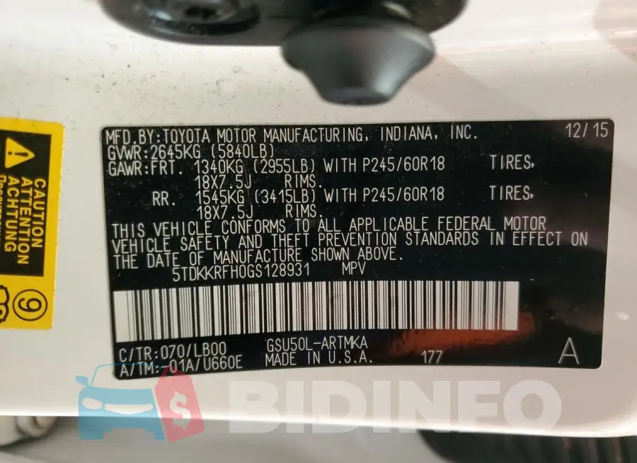 5TDKKRFH0GS128931 Photo# 14