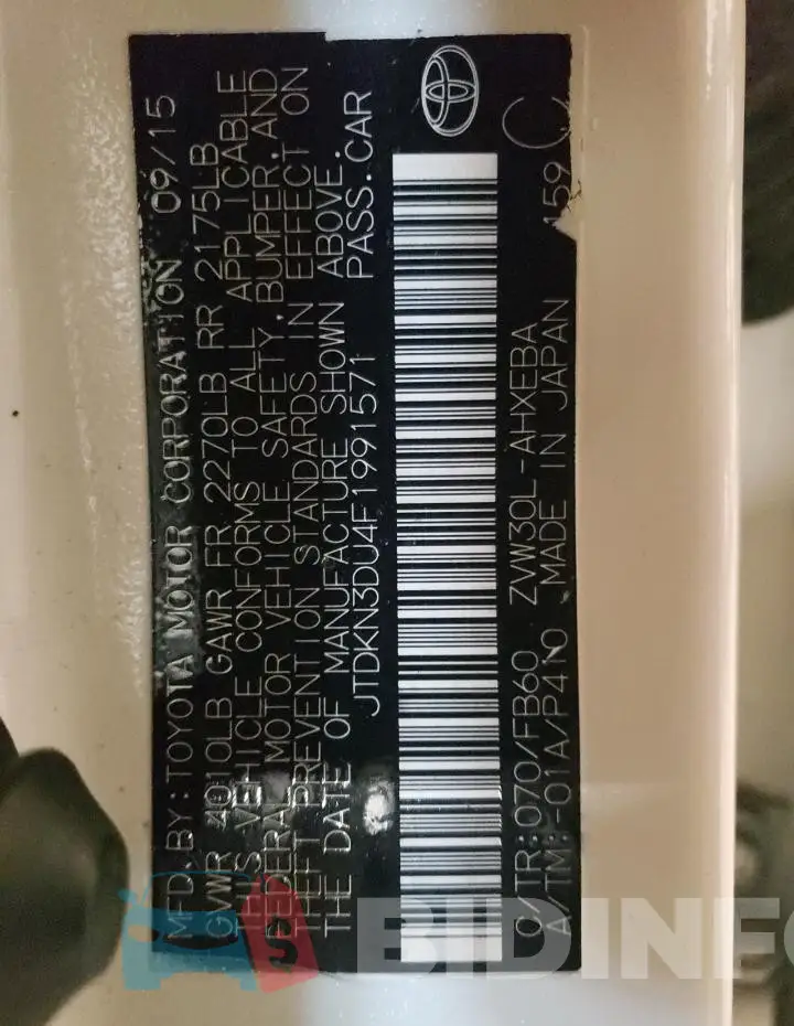 JTDKN3DU4F1991571 Photo# 12