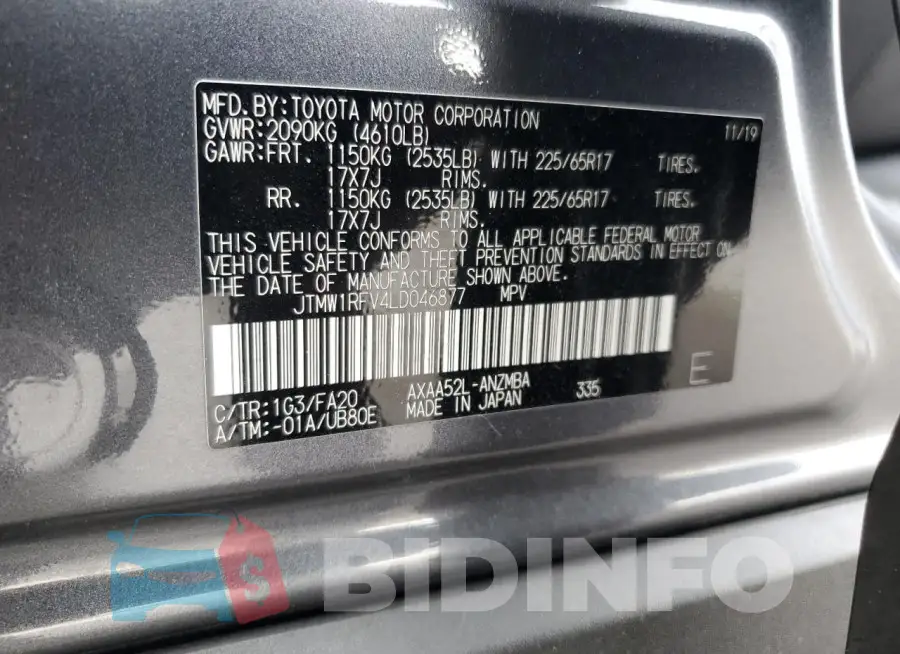 JTMW1RFV4LD046877 Photo# 14