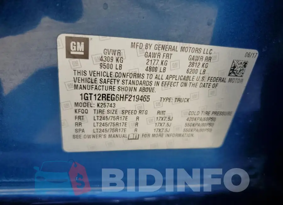 1GT12REG6HF219465 Photo# 12