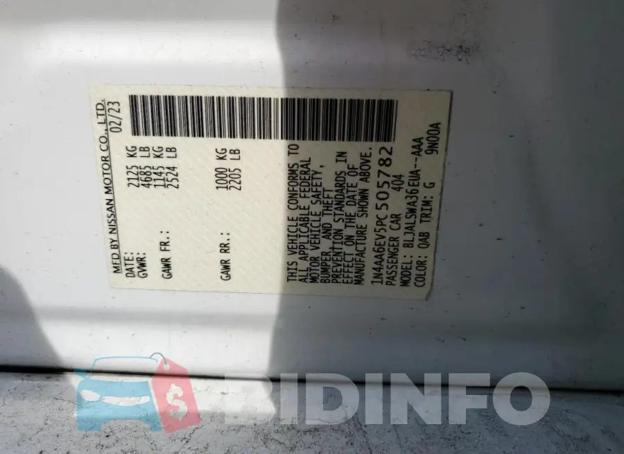 1N4AA6EV5PC505782 Photo# 12