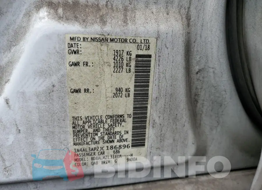 1N4AL3AP2JC186896 Photo# 12