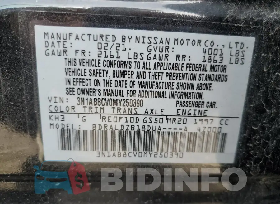 3N1AB8CV0MY250390 Photo# 12