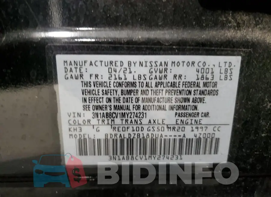 3N1AB8CV1MY274231 Photo# 12