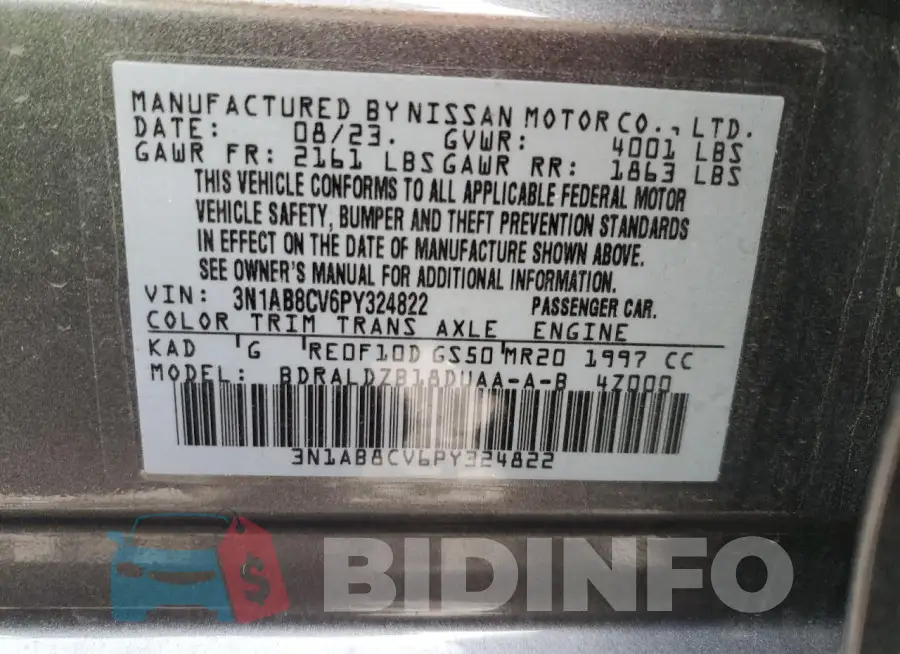 3N1AB8CV6PY324822 Photo# 12