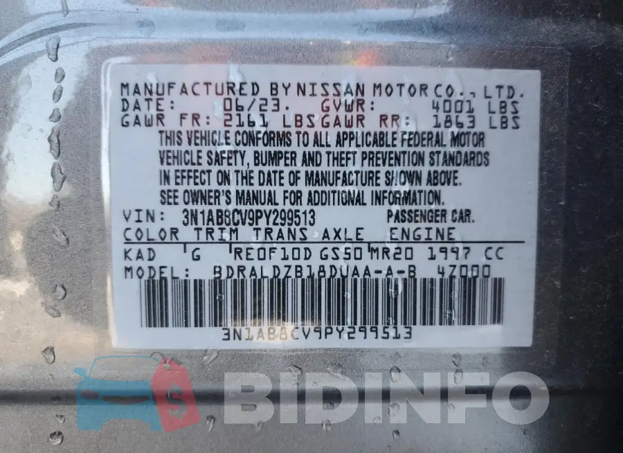 3N1AB8CV9PY299513 Photo# 13