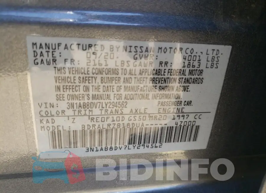 3N1AB8DV7LY294562 Photo# 12