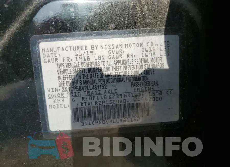 3N1CP5BV2LL481152 Photo# 14