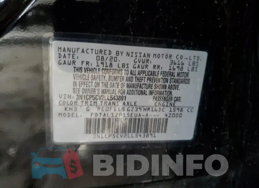 3N1CP5CV2LL543891 Photo# 12