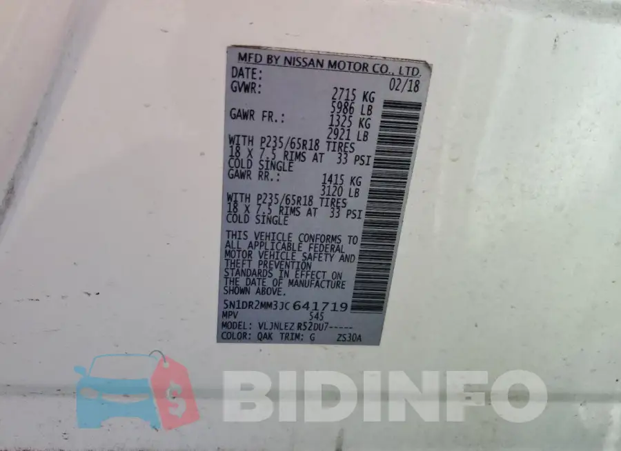 5N1DR2MM3JC641719 Photo# 12