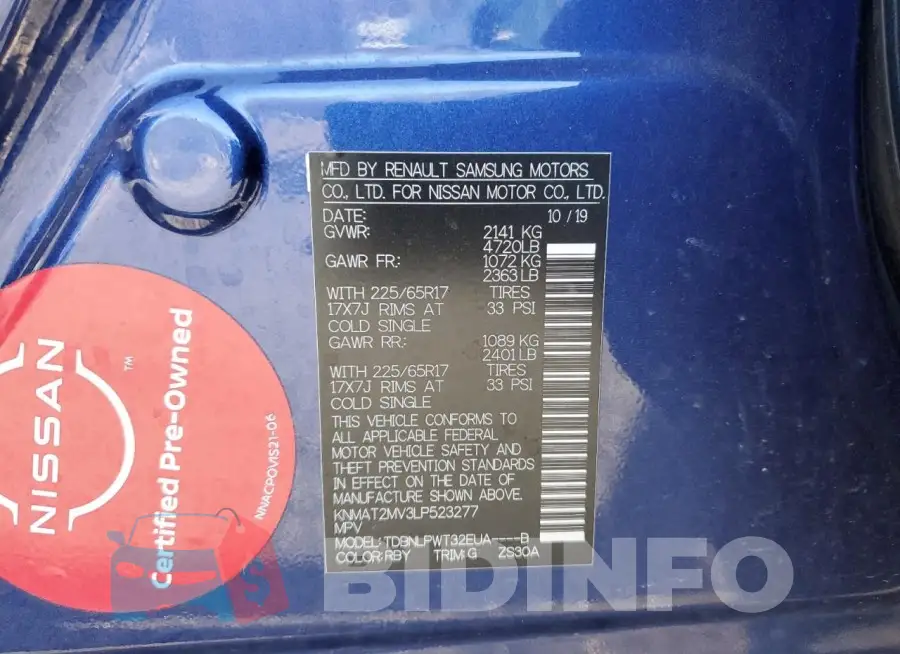 KNMAT2MV3LP523277 Photo# 12