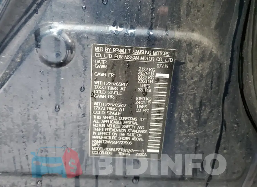 KNMAT2MV6GP727996 Photo# 12