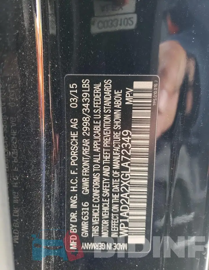 WP1AD2A2XGLA72349 Photo# 13