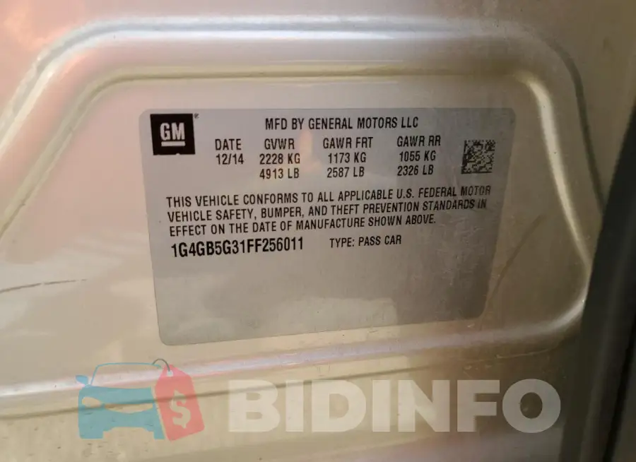 1G4GB5G31FF256011 Photo# 12