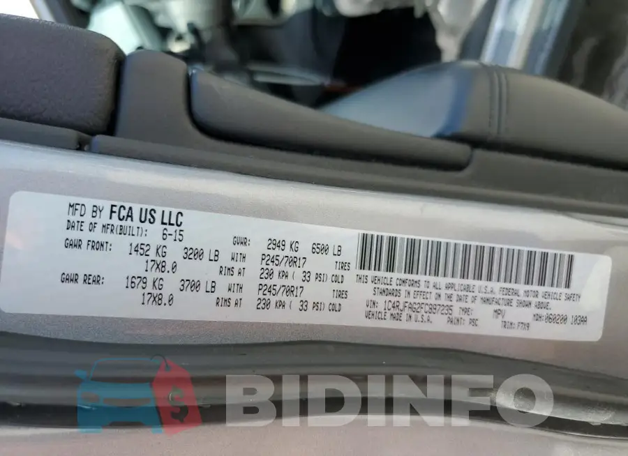 1C4RJFAG2FC897235 Photo# 13