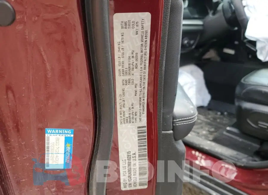 1C4RJKBG7M8182815 Photo# 13